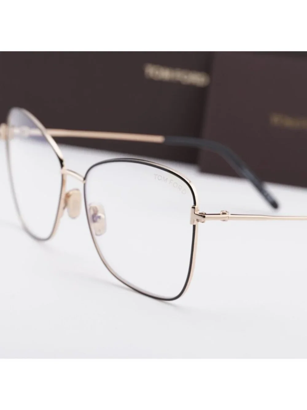 Tom Ford FT5906-B 001 Butterfly Eyeglasses 55mm - Black / Blue Light Block